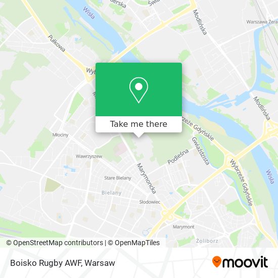 Boisko Rugby AWF map