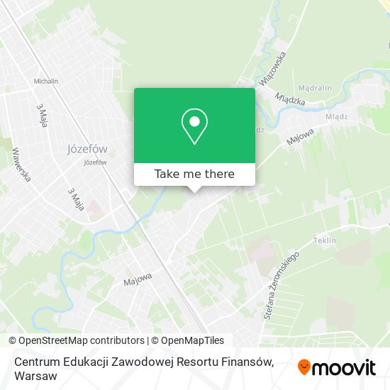 Centrum Edukacji Zawodowej Resortu Finansów map