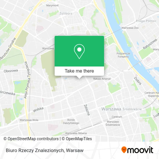 Карта Biuro Rzeczy Znalezionych