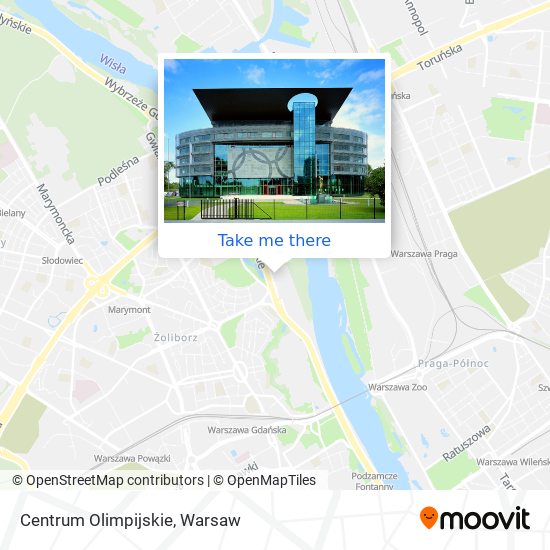 Centrum Olimpijskie map