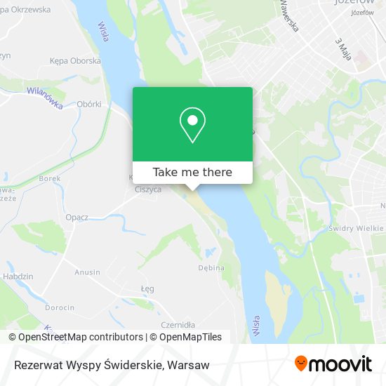 Rezerwat Wyspy Świderskie map