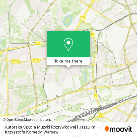 Autorska Szkoła Muzyki Rozrywkowej i Jazzu im. Krzysztofa Komedy map