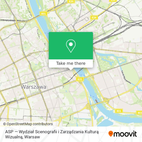 ASP — Wydział Scenografii i Zarządzania Kulturą Wizualną map