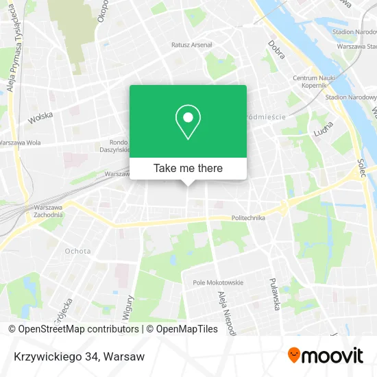 Krzywickiego 34 map