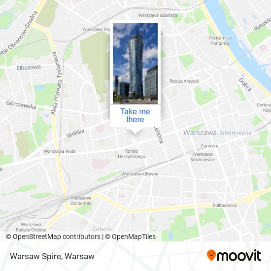 Warsaw Spire map