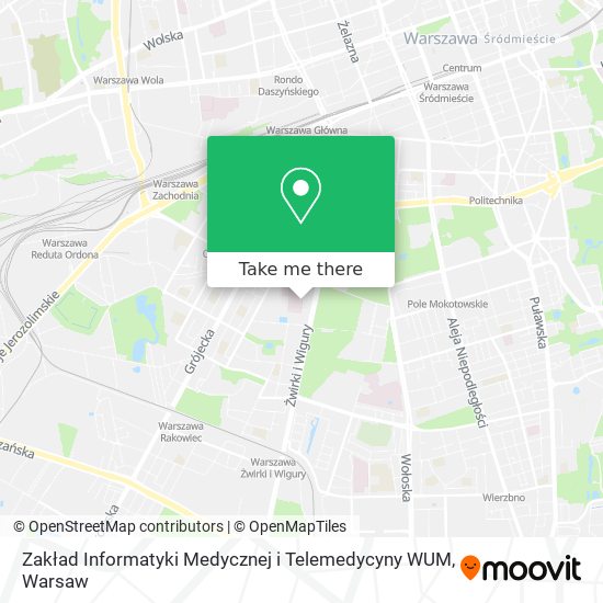 Zakład Informatyki Medycznej i Telemedycyny WUM map