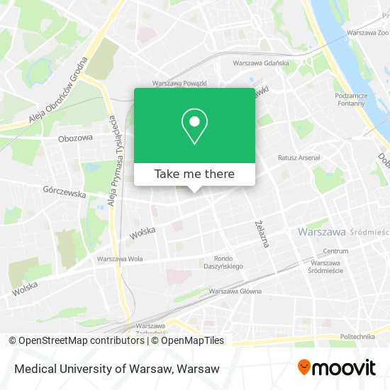 Medical University of Warsaw map
