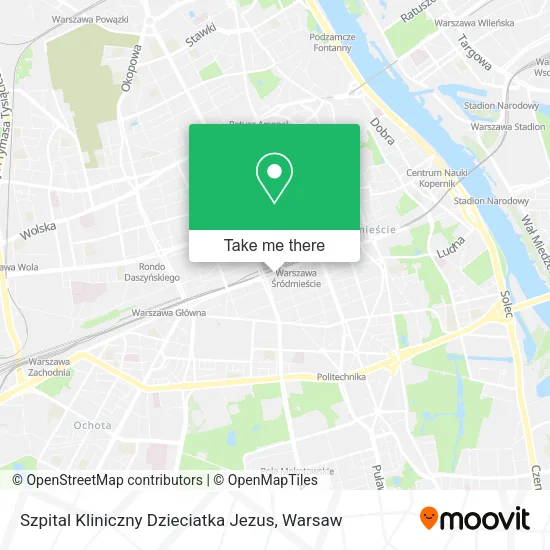 Szpital Kliniczny Dzieciatka Jezus map