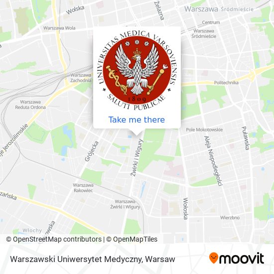 Карта Warszawski Uniwersytet Medyczny