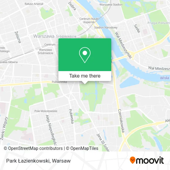 Park Łazienkowski map
