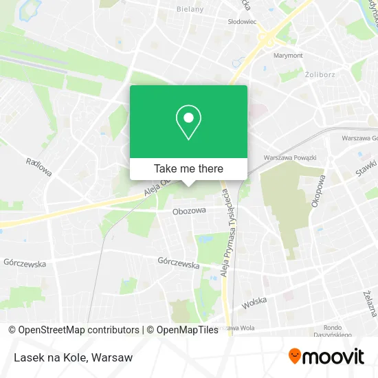 Lasek na Kole map