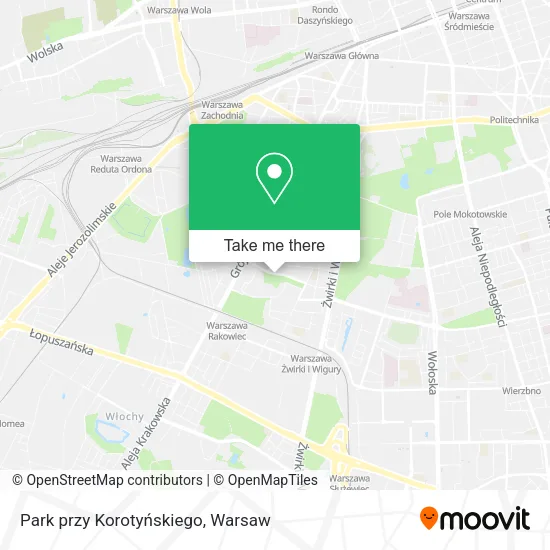 Park przy Korotyńskiego map