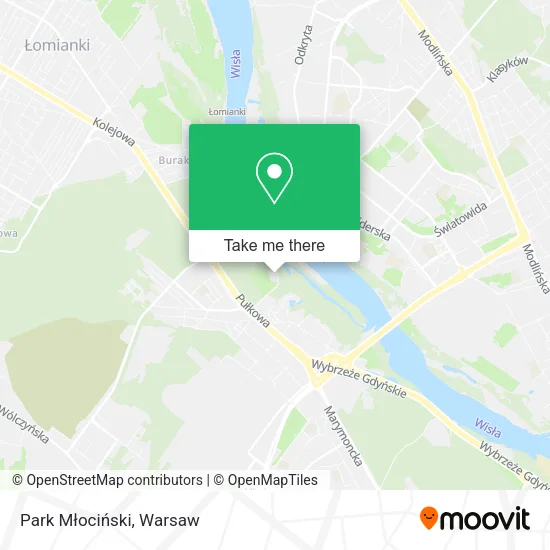 Park Młociński map