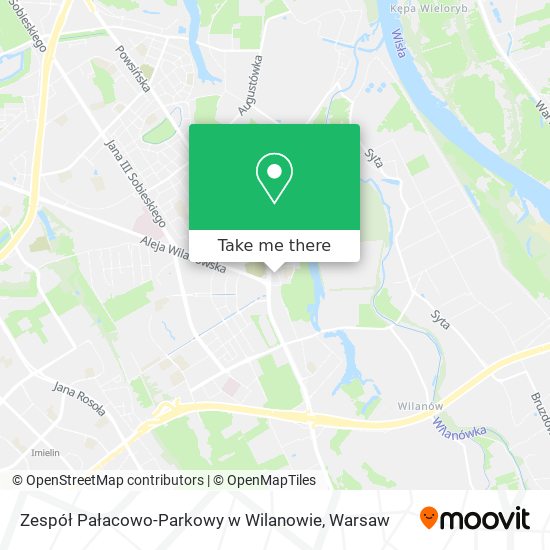 Zespół Pałacowo-Parkowy w Wilanowie map