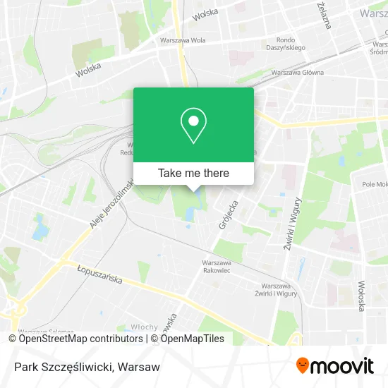 Park Szczęśliwicki map
