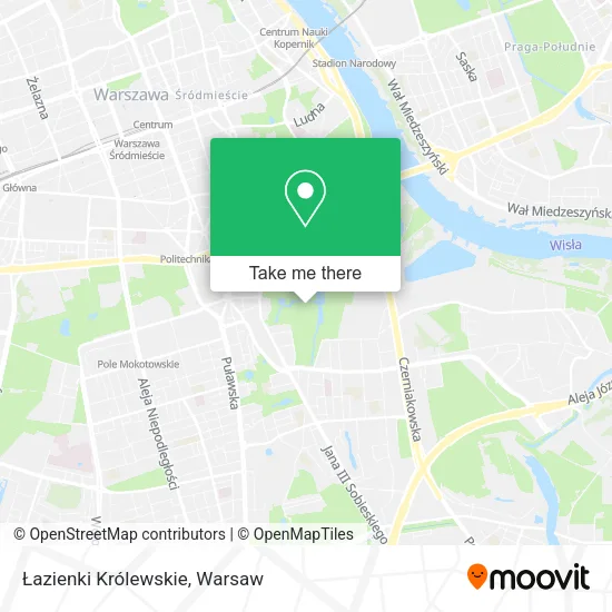 Łazienki Królewskie map