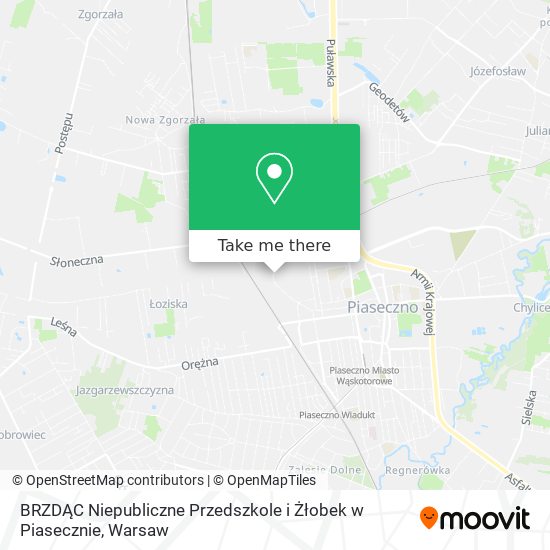 BRZDĄC Niepubliczne Przedszkole i Żłobek w Piasecznie map