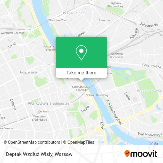 Deptak Wzdłuż Wisły map