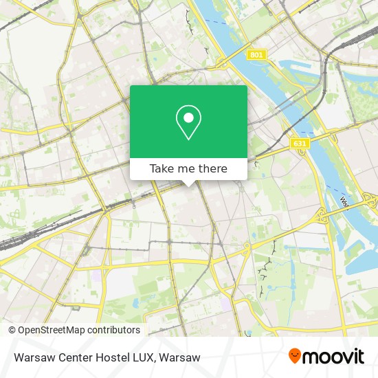 Warsaw Center Hostel LUX map