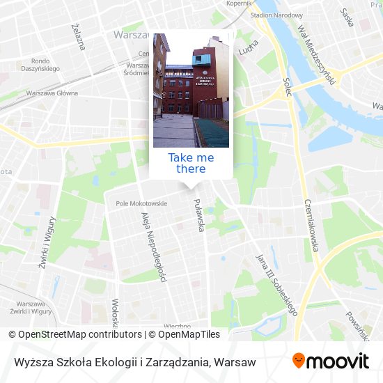 Wyższa Szkoła Ekologii i Zarządzania map