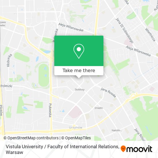 Vistula University / Faculty of International Relations map