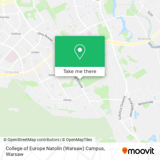 College of Europe Natolin (Warsaw) Campus map