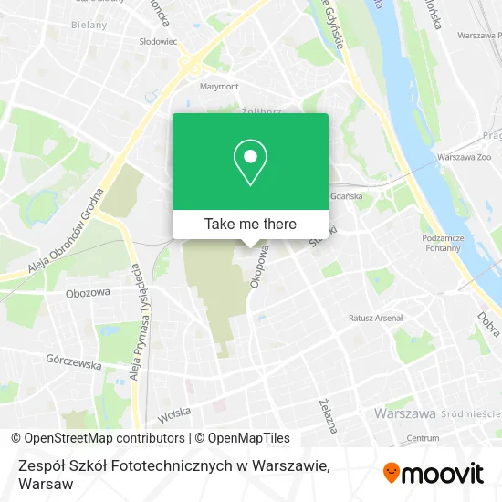 Zespół Szkół Fototechnicznych w Warszawie map