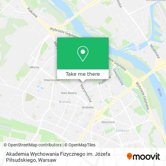 Akademia Wychowania Fizycznego im. Józefa Piłsudskiego map