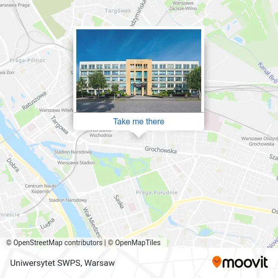 Uniwersytet SWPS map