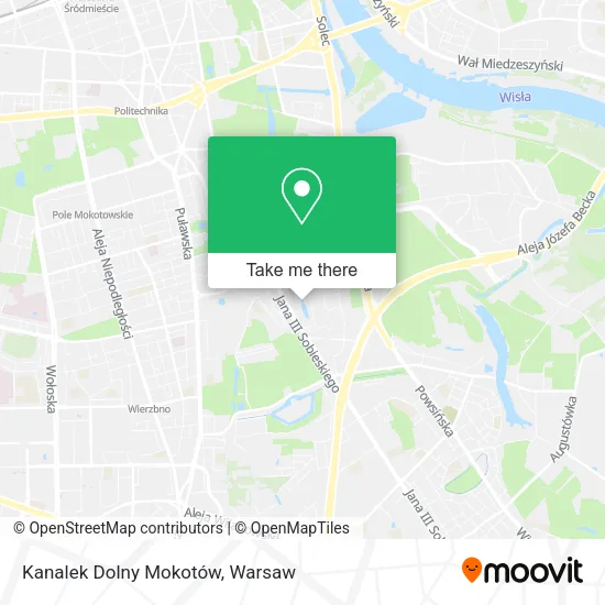 Kanalek Dolny Mokotów map