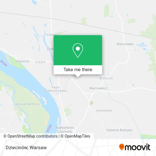 Dziecinów map