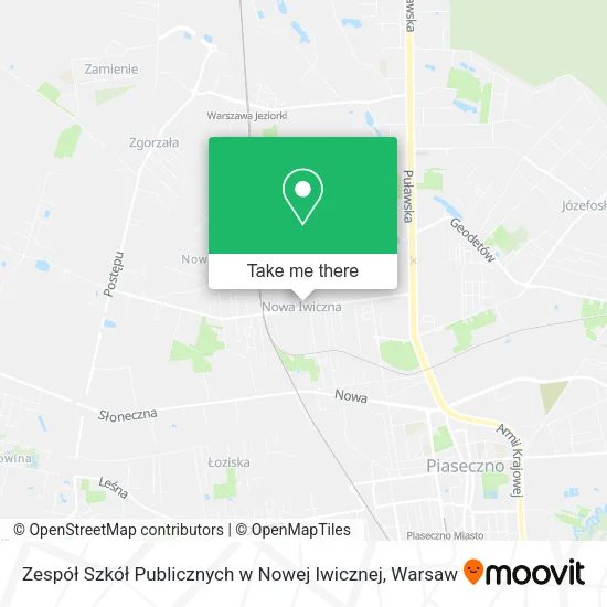 Zespół Szkół Publicznych w Nowej Iwicznej map