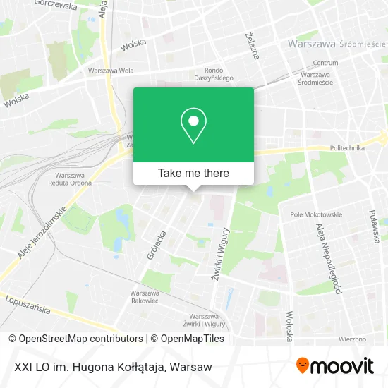 XXI LO im. Hugona Kołłątaja map