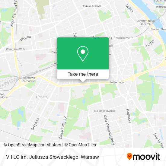 VII LO im. Juliusza Słowackiego map