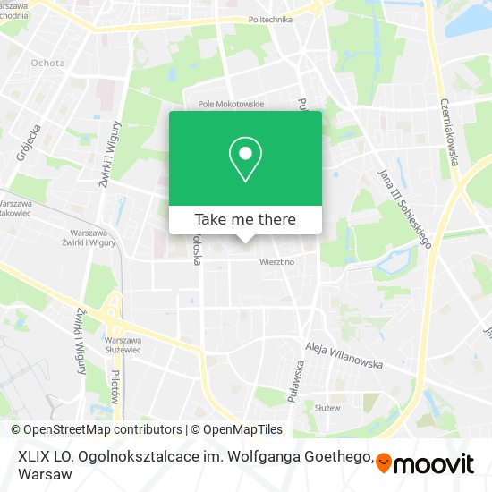 XLIX LO. Ogolnoksztalcace im. Wolfganga Goethego map