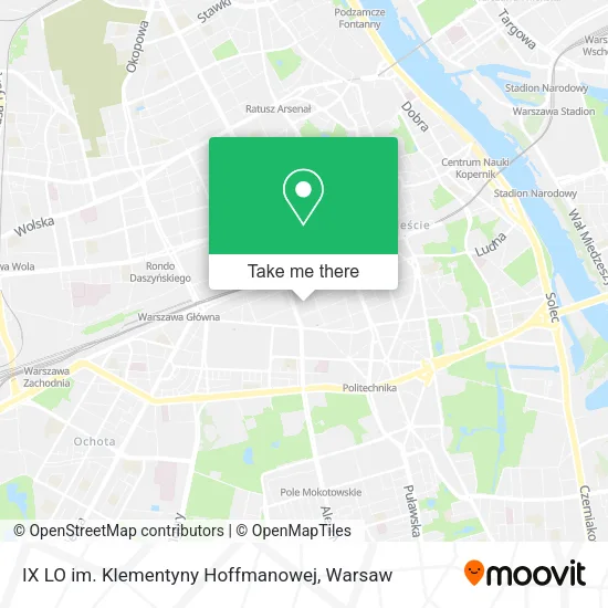 Карта IX LO im. Klementyny Hoffmanowej