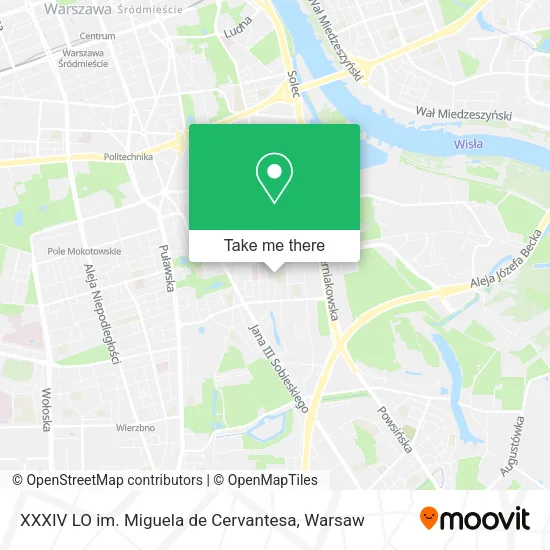 XXXIV LO im. Miguela de Cervantesa map
