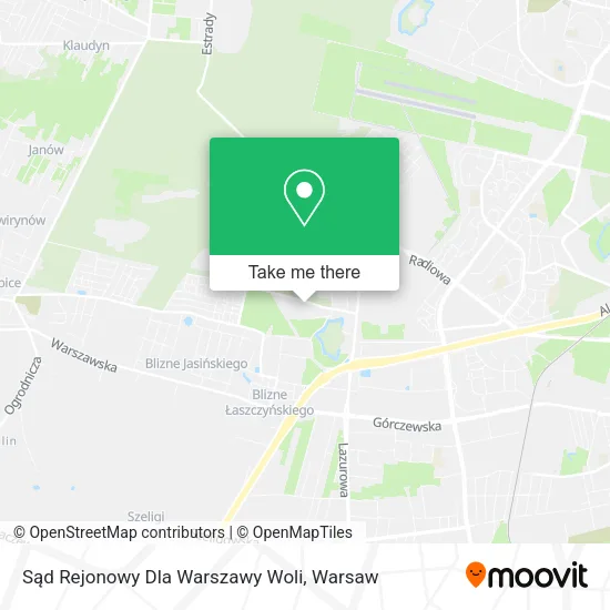 Sąd Rejonowy Dla Warszawy Woli map