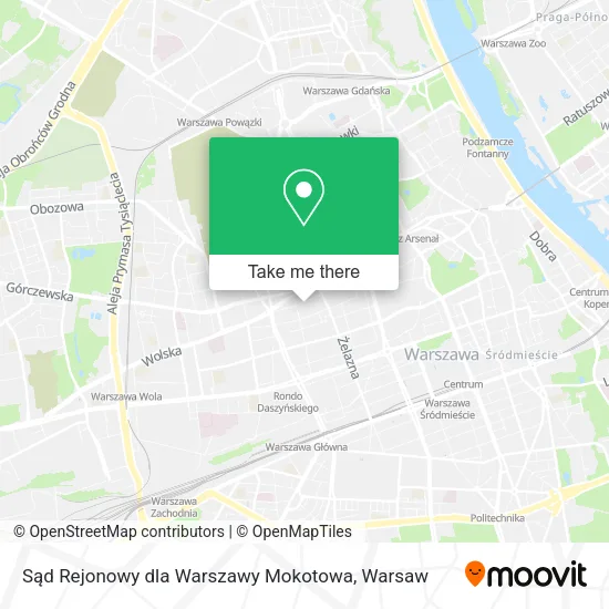 Sąd Rejonowy dla Warszawy Mokotowa map