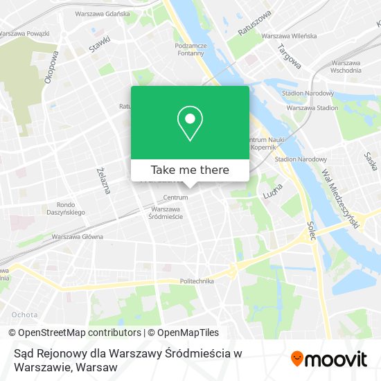 Sąd Rejonowy dla Warszawy Śródmieścia w Warszawie map