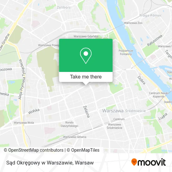 Sąd Okręgowy w Warszawie map