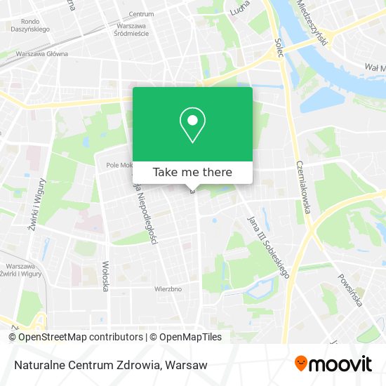 Карта Naturalne Centrum Zdrowia