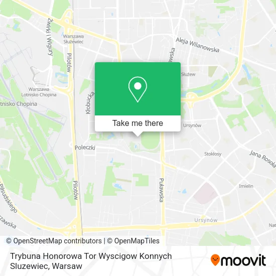 Карта Trybuna Honorowa Tor Wyscigow Konnych Sluzewiec