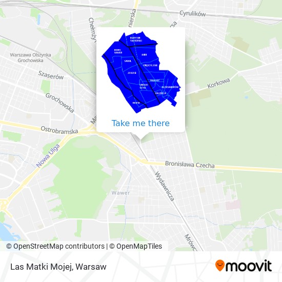 Las Matki Mojej map