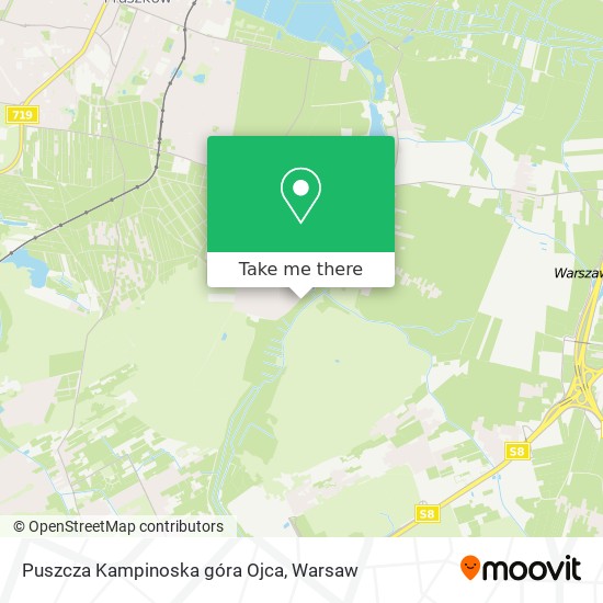 Puszcza Kampinoska góra Ojca map