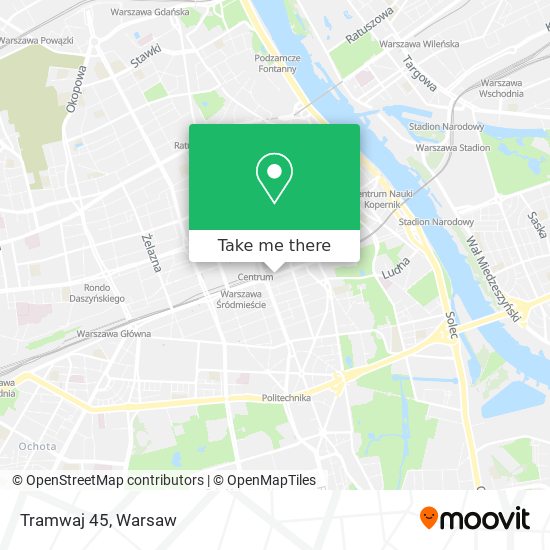 Tramwaj 45 map