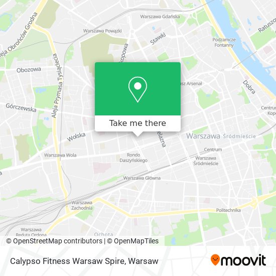 Calypso Fitness Warsaw Spire map