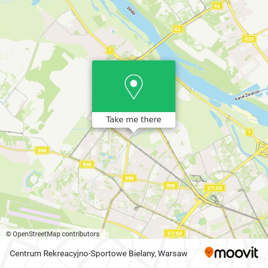 Centrum Rekreacyjno-Sportowe Bielany map