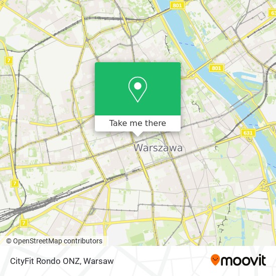 CityFit Rondo ONZ map