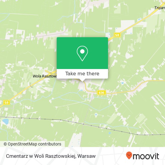 Cmentarz w Woli Rasztowskiej map